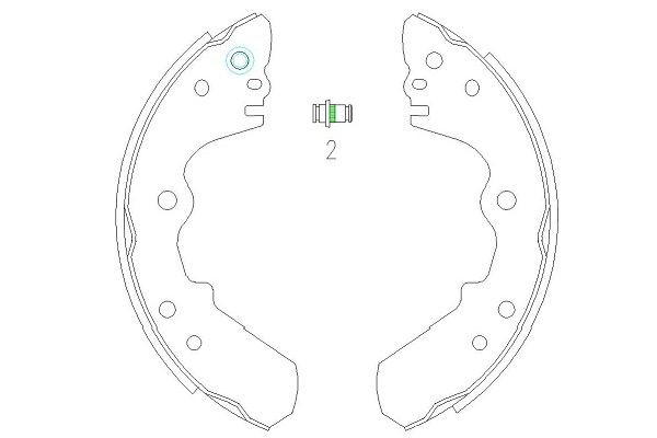 Bromsbackar, sats, Bakaxel Kavo parts KBS-3904 KAVO PARTS