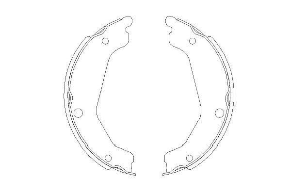 Bromsbackar, sats, parkeringsbroms, Bakaxel Kavo parts KBS-4408 KAVO PARTS Bromsbackar, sats, parkeringsbroms, Bakaxel Kavo parts KBS-4408 KAVO PARTS