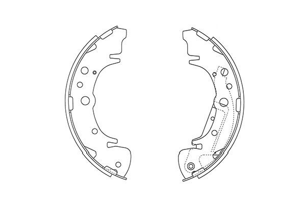Bromsbackar, sats, Bakaxel Kavo parts KBS-4412 KAVO PARTS