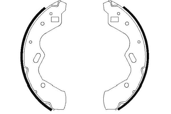 Bromsbackar, sats, Bakaxel Kavo parts KBS-5412 KAVO PARTS