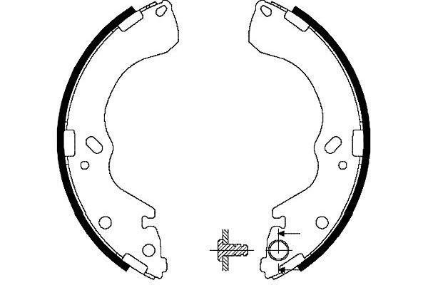 Bromsbackar, sats, Bakaxel Kavo parts KBS-5421 KAVO PARTS