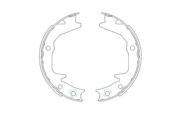 Bromsbackar, sats, parkeringsbroms, Bakaxel Kavo parts KBS-6404 KAVO PARTS