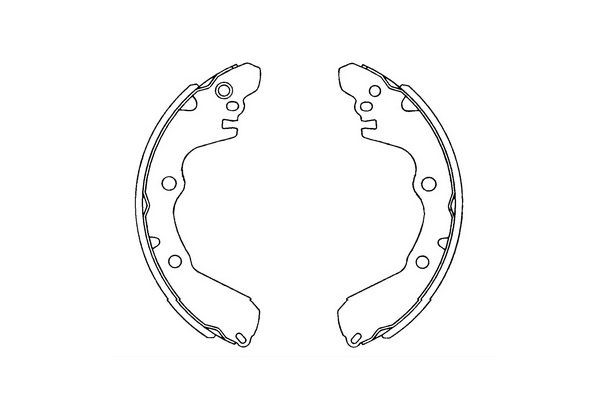 Bromsbackar, sats, Bakaxel, Höger Kavo parts KBS-6405 KAVO PARTS
