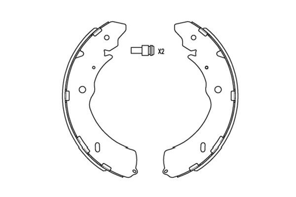 Bromsbackar, sats, Bakaxel, Bakaxel höger, Bakaxel vänster KAVO PARTS