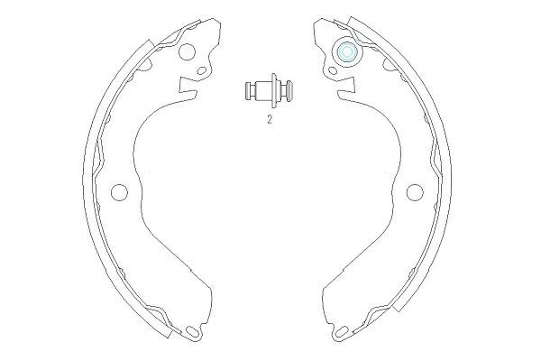 Bromsbackar, sats, Bakaxel Kavo parts KBS-6411 KAVO PARTS