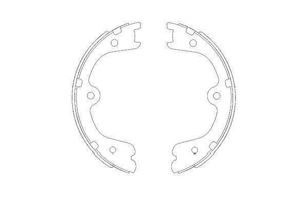 Bromsbackar, sats, Bakaxel Kavo parts KBS-7404 KAVO PARTS