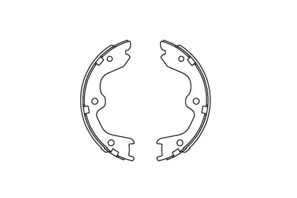 Bromsbackar, sats, Bakaxel Kavo parts KBS-7408 KAVO PARTS