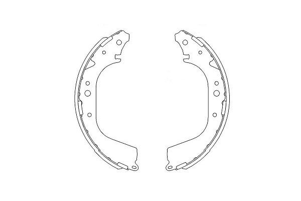 Bromsbackar, sats, Bakaxel Kavo parts KBS-7409 KAVO PARTS