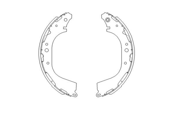 Bromsbackar, sats, Bakaxel Kavo parts KBS-7411 KAVO PARTS
