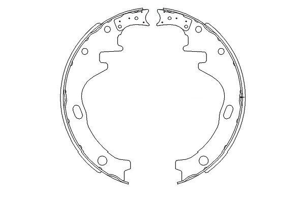 Bromsbackar, sats, Bakaxel Kavo parts KBS-7412 KAVO PARTS