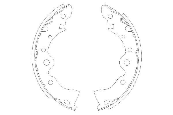 Bromsbackar, sats, Bakaxel Kavo parts KBS-7414 KAVO PARTS