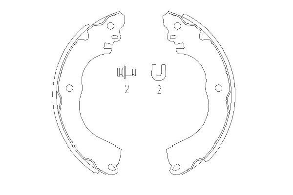 Bromsbackar, sats, Bakaxel Kavo parts KBS-7416 KAVO PARTS