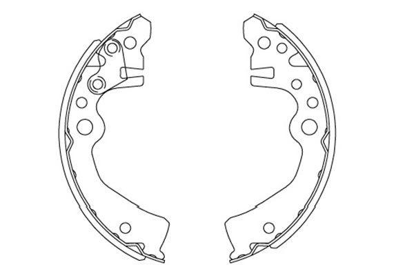 Bromsbackar, sats, Bakaxel Kavo parts KBS-7417 KAVO PARTS