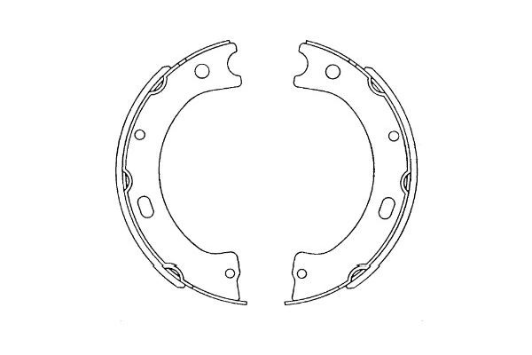 Bromsbackar, sats, Bakaxel Kavo parts KBS-7420 KAVO PARTS
