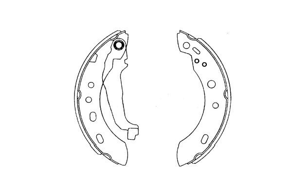 Bromsbackar, sats, Bakaxel Kavo parts KBS-7427 KAVO PARTS
