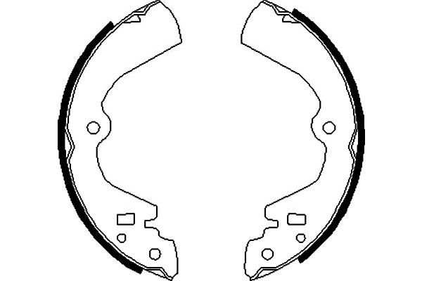 Bromsbackar, sats, Bakaxel Kavo parts KBS-7431 KAVO PARTS