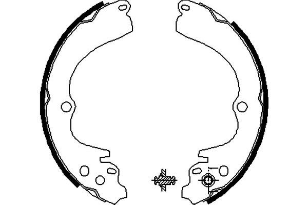 Bromsbackar, sats, Bakaxel Kavo parts KBS-8404 KAVO PARTS