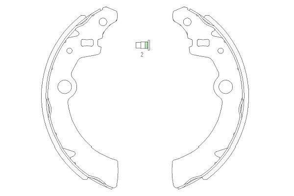 Bromsbackar, sats, Bakaxel Kavo parts KBS-8907 KAVO PARTS