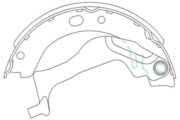 Bromsbackar, sats, Bakaxel Kavo parts KBS-9909 KAVO PARTS