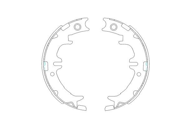 Bromsbackar, sats, Bakaxel Kavo parts KBS-9910 KAVO PARTS