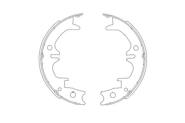 Bromsbackar, sats, Bakaxel, Framför axeln Kavo parts KBS-9911 KAVO PARTS