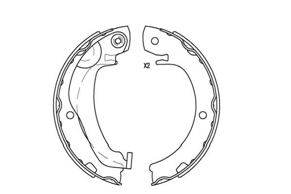 Bromsbackar, sats, Bakaxel KAVO PARTS