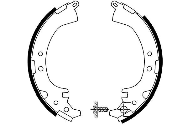 Bromsbackar, sats, Bakaxel Kavo parts KBS-9930 KAVO PARTS