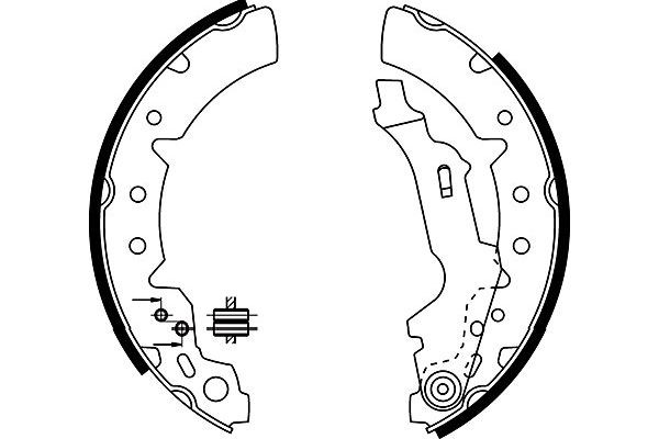 Bromsbackar, sats, Bakaxel Kavo parts KBS-9931 KAVO PARTS