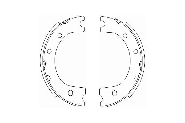 Bromsbackar, sats, Bakaxel Kavo parts KBS-9935 KAVO PARTS