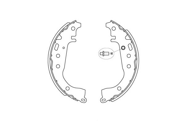 Bromsbackar, sats, Bakaxel Kavo parts KBS-9941 KAVO PARTS