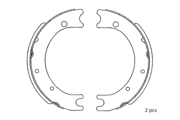Bromsbackar, sats, Bakaxel Kavo parts KBS-9942 KAVO PARTS