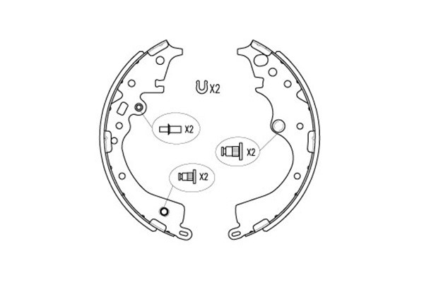 Bromsbackar, sats, Bakaxel Kavo parts KBS-9944 KAVO PARTS