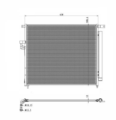 Kondensor, klimatanläggning Nrf 350425 NRF