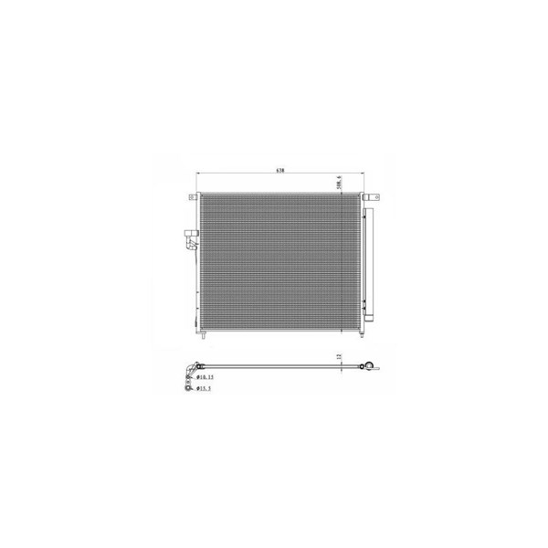 Kondensor, klimatanläggning Nrf 350425 NRF