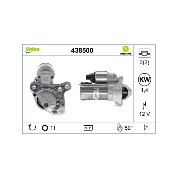 Startmotor 12V Valeo 438500 VALEO