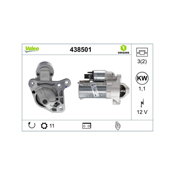 Startmotor 12V Valeo 438501 VALEO