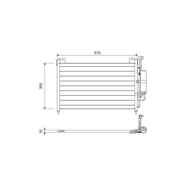 Kondensor, klimatanläggning Valeo 814038 VALEO