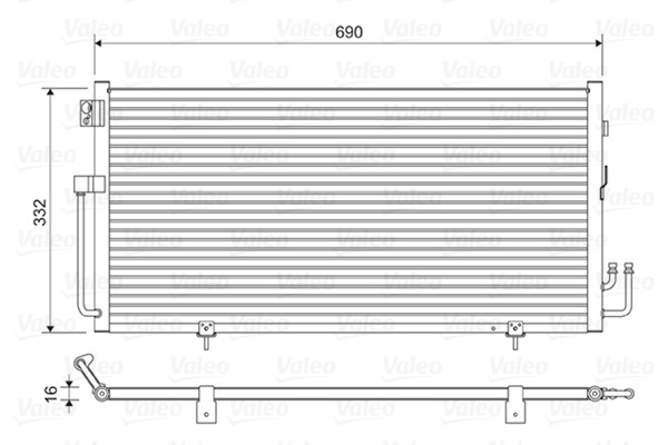 Kondensor, klimatanläggning Valeo 814063 VALEO