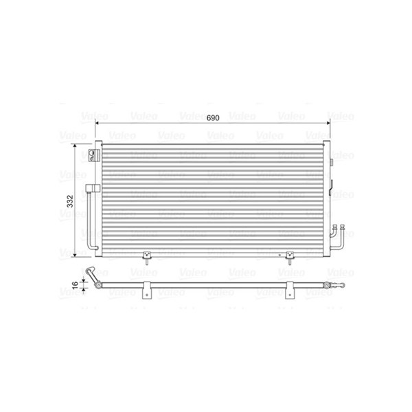 Kondensor, klimatanläggning Valeo 814063 VALEO
