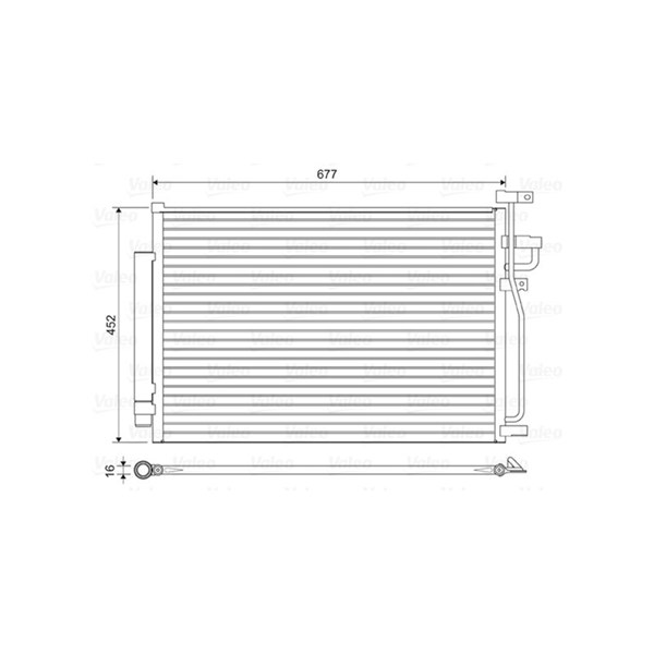 Kondensor, klimatanläggning Valeo 814166 VALEO