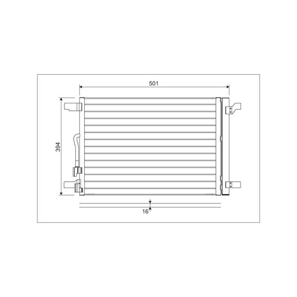 Kondensor, klimatanläggning Valeo 814301 VALEO
