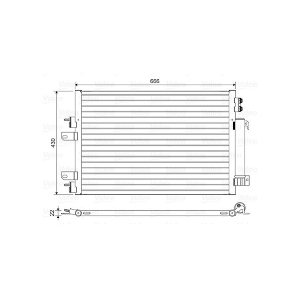 Kondensor, klimatanläggning Valeo 814446 VALEO