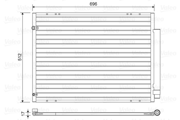 Kondensor, klimatanläggning Valeo 814448 VALEO