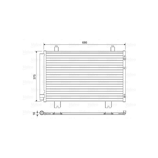 Kondensor, klimatanläggning Valeo 814450 VALEO