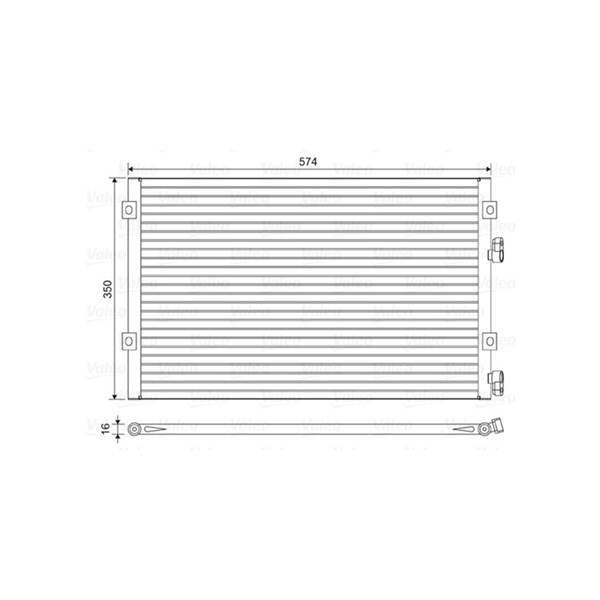 Kondensor, klimatanläggning Valeo 814487 VALEO