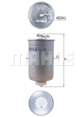 Bränslefilter Knecht KL 43 KNECHT