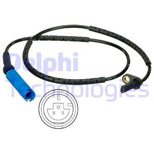 ABS-givare, Sensor, hjulvarvtal, Bakaxel, Höger, Vänster Delphi S DELPHI