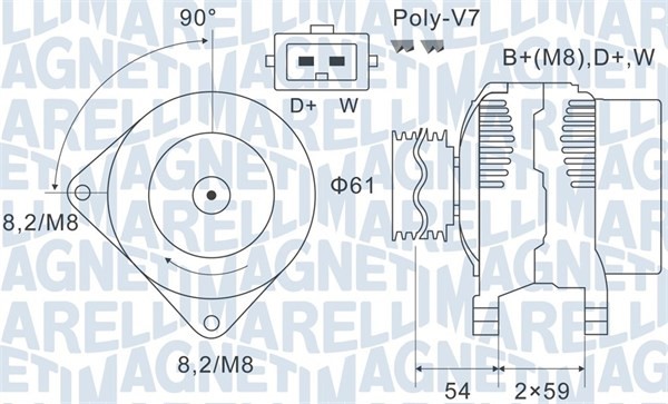 Generator Magneti marelli 063731143010 MAGNETI MARELLI