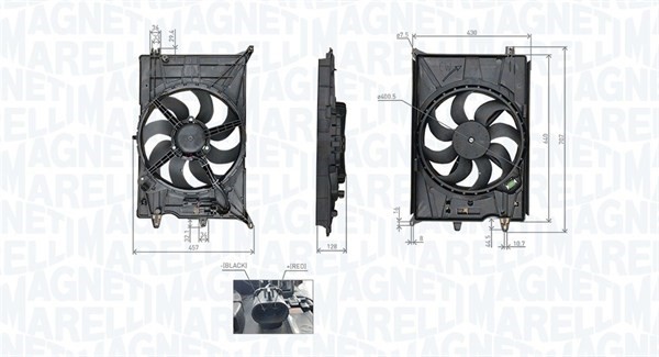 Fläkt, kylare Magneti marelli 069422777010 MAGNETI MARELLI
