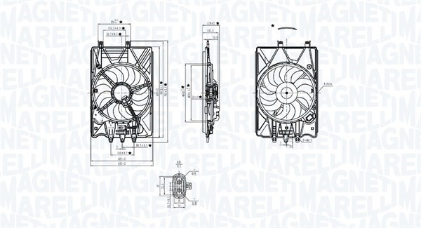 Fläkt, kylare Magneti marelli 069422781010 MAGNETI MARELLI